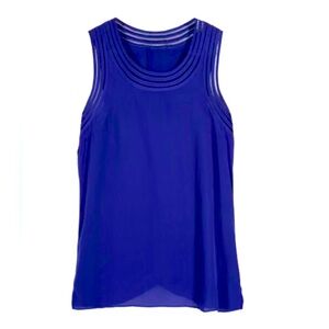 NWOT! Stitch Fix 41 HAWTHORN | Serrano Lattice Detail Blouse | Cobalt Blue | M